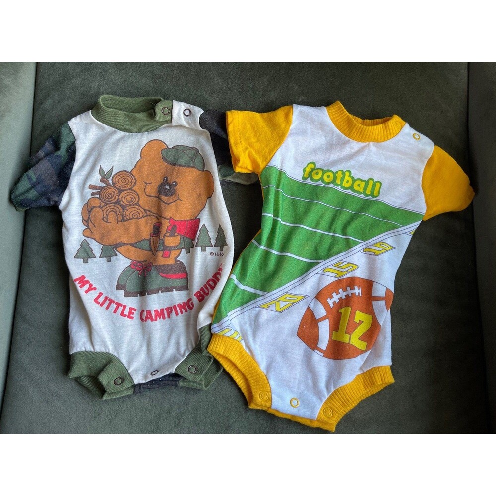 Vintage Camo and Football Onesies